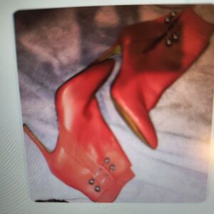 Giani Bernini Vibrant Red Heeled Boots